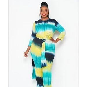 Tie-Dye Long-Sleeved Tunic - Size 1XL